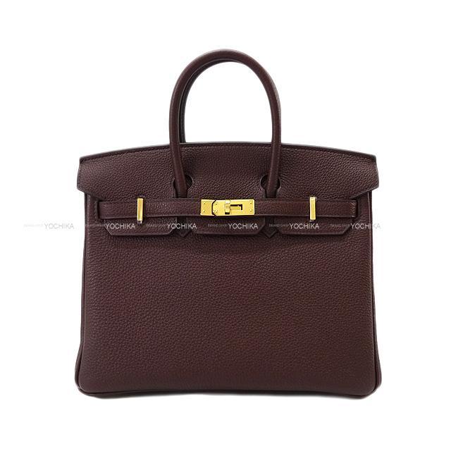 HERMES エルメス ハンドバッグ バーキン25 エベンヌ トゴ ゴールド金具 新品